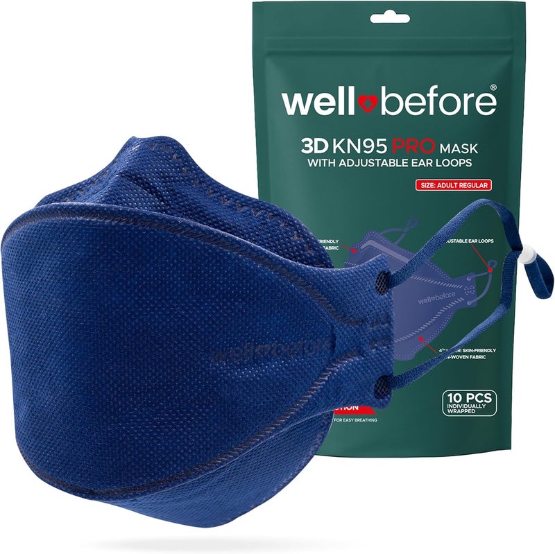 Well Before Store Premium 3D PRO KN95 Mask – Adjustable Ear Loops - Image 1